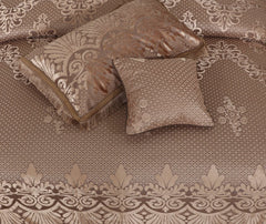Palachi Velvet & Leather Bed Sheet Set – 4 Pcs Design Code 568 - Nishat Creative Store