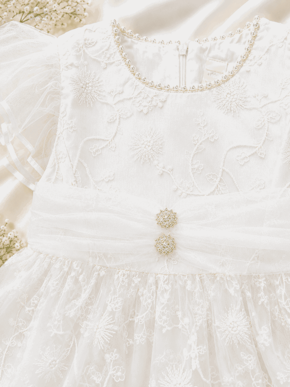 Pearl Bloom Crystal Party Dress
