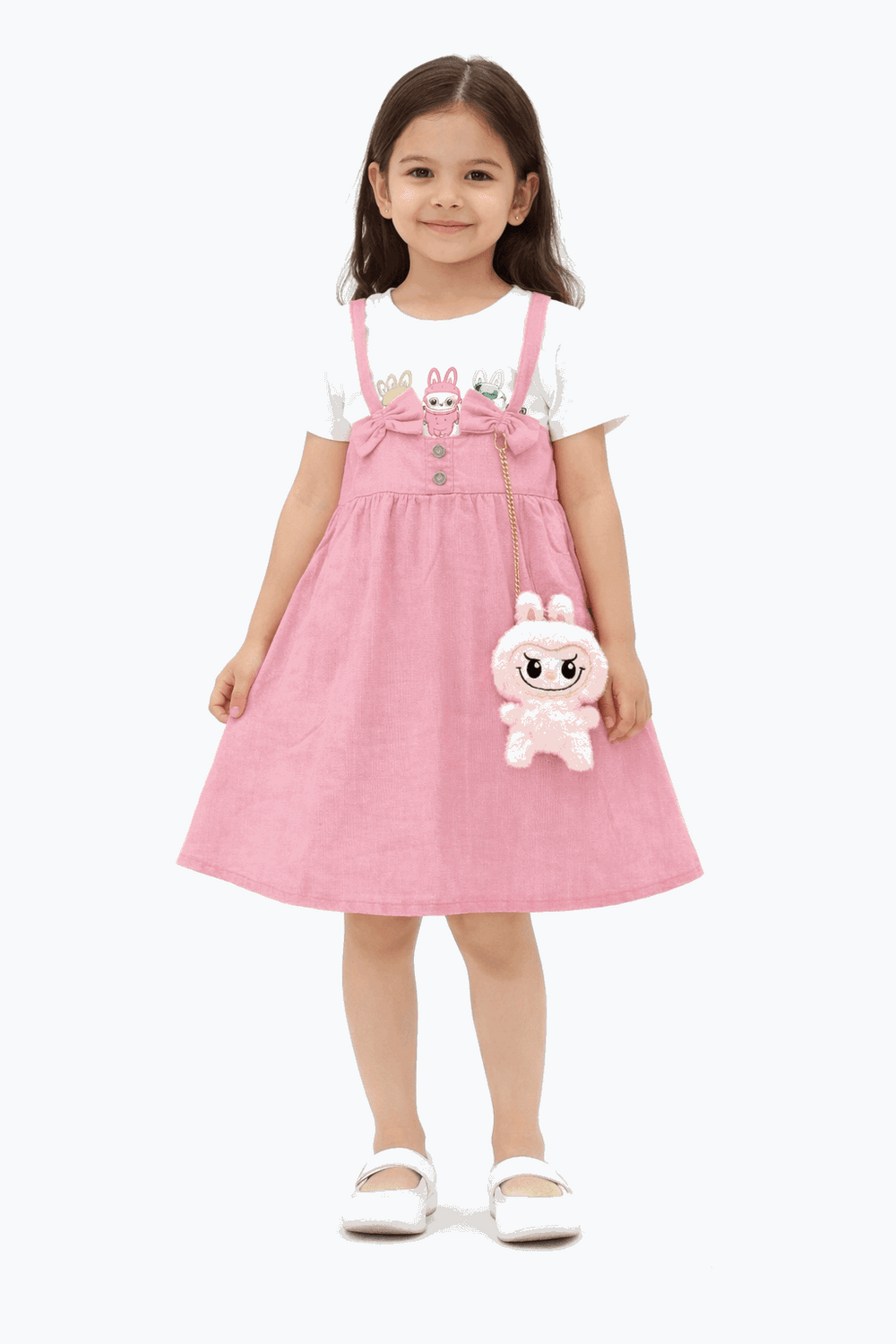 Pink Labubu Blossom Dress