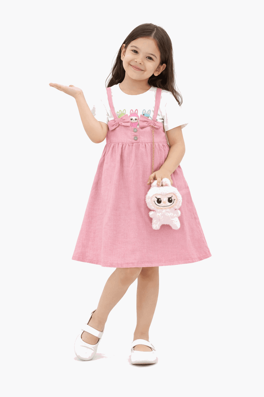 Pink Labubu Blossom Dress