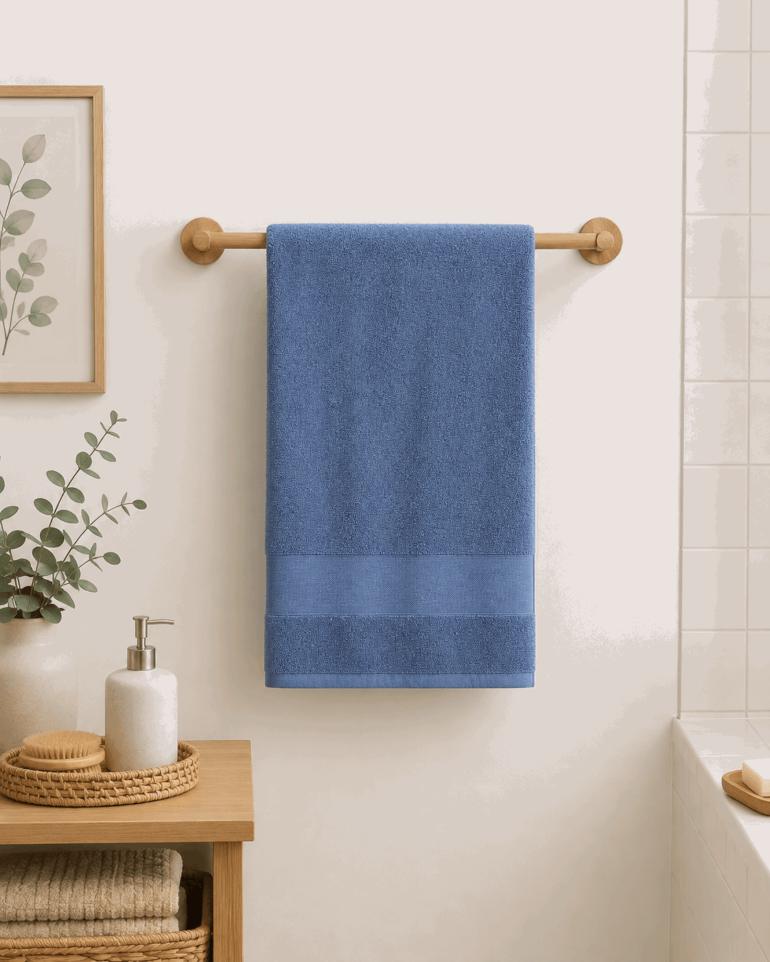 Plain Border Bath Towel - Nishat Creative Store