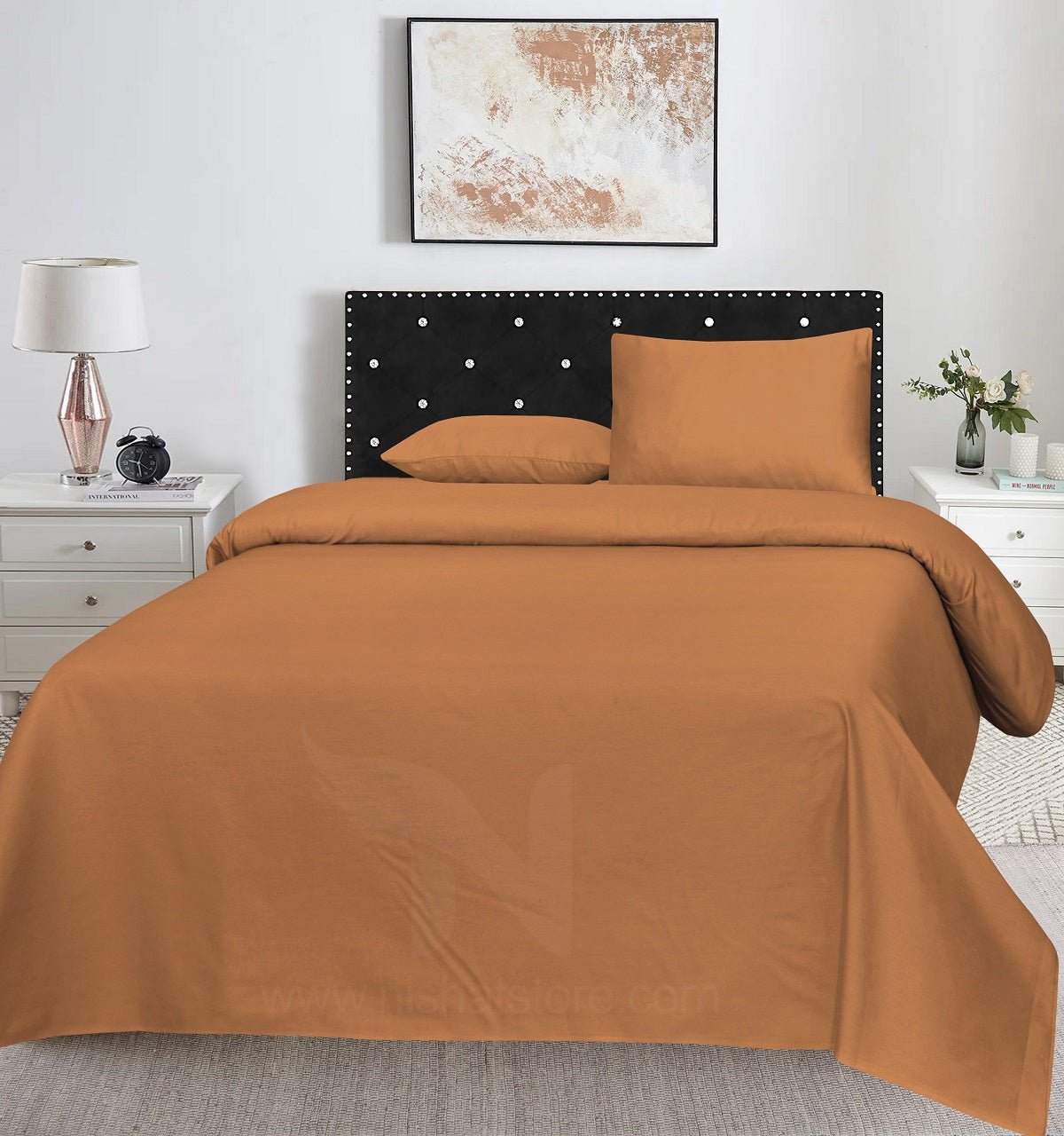 Plain Double Bed Sheet Design NC-S 165 - Nishat Creative Store