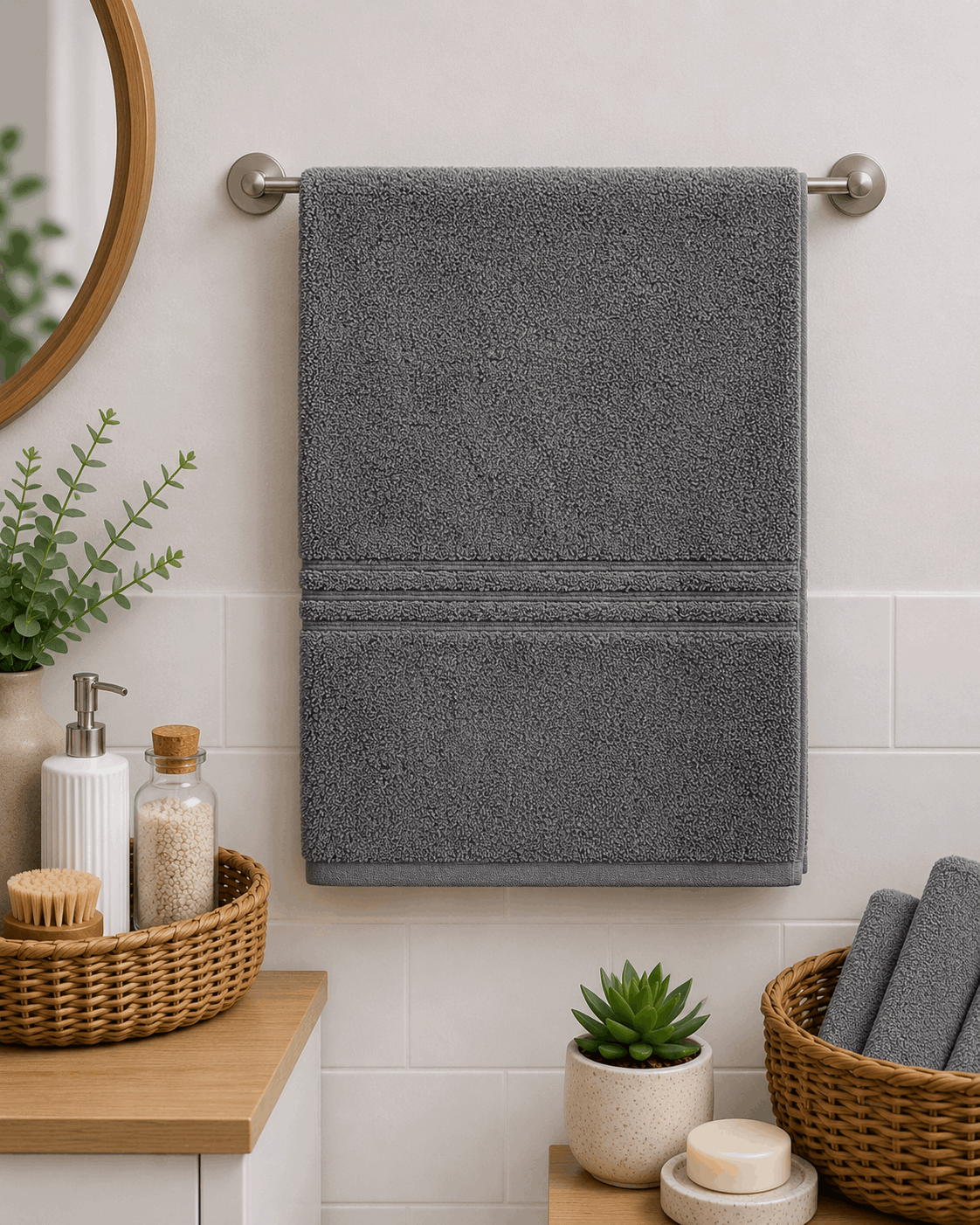 Premium Cotton Hand Towel Set of 2 - Nishat Creative Store