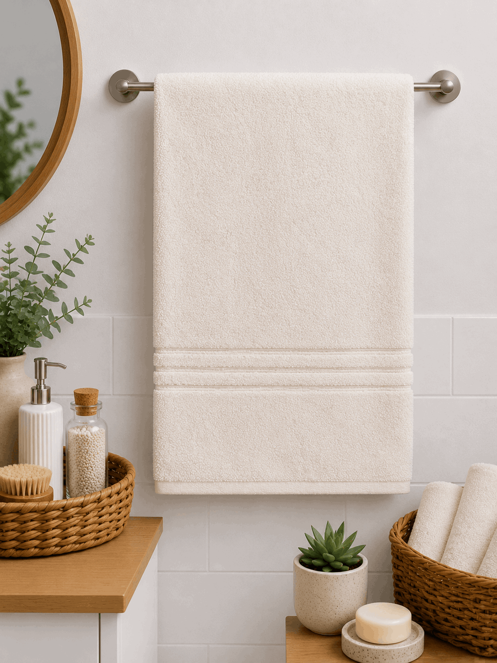 Premium Cotton Hand Towel Set of 2 - Nishat Creative Store