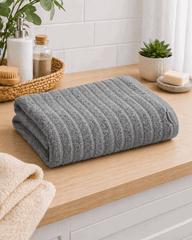 Premium Cotton Stripe Bath Towel - Nishat Creative Store