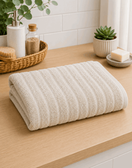 Premium Cotton Stripe Bath Towel - Nishat Creative Store