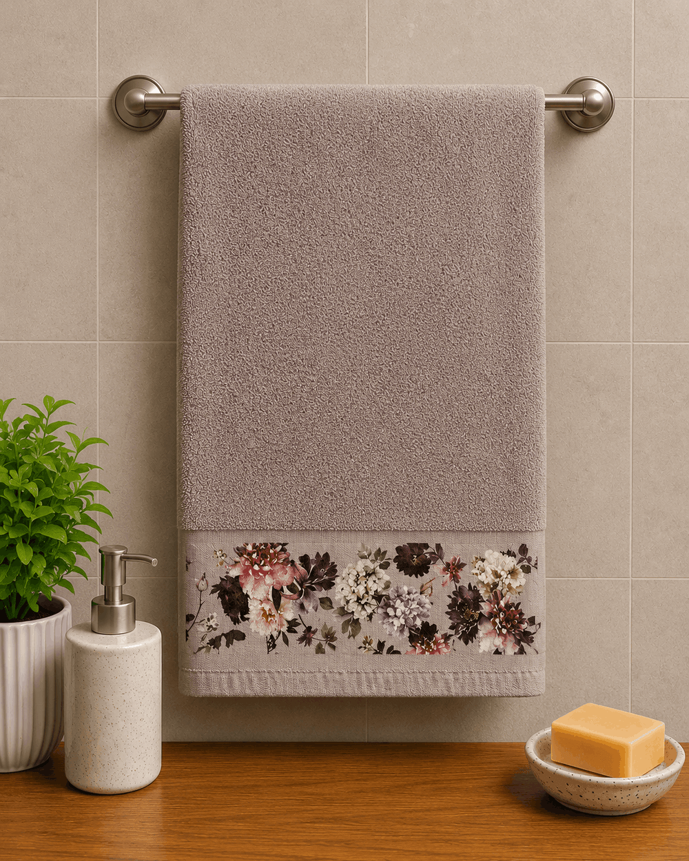 Printed Border Cotton Hand Towel (Pack of 2) - Nishat Creative Store