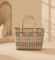 Printed Checkered Pattern Tote Bag - Nishat Creative Store