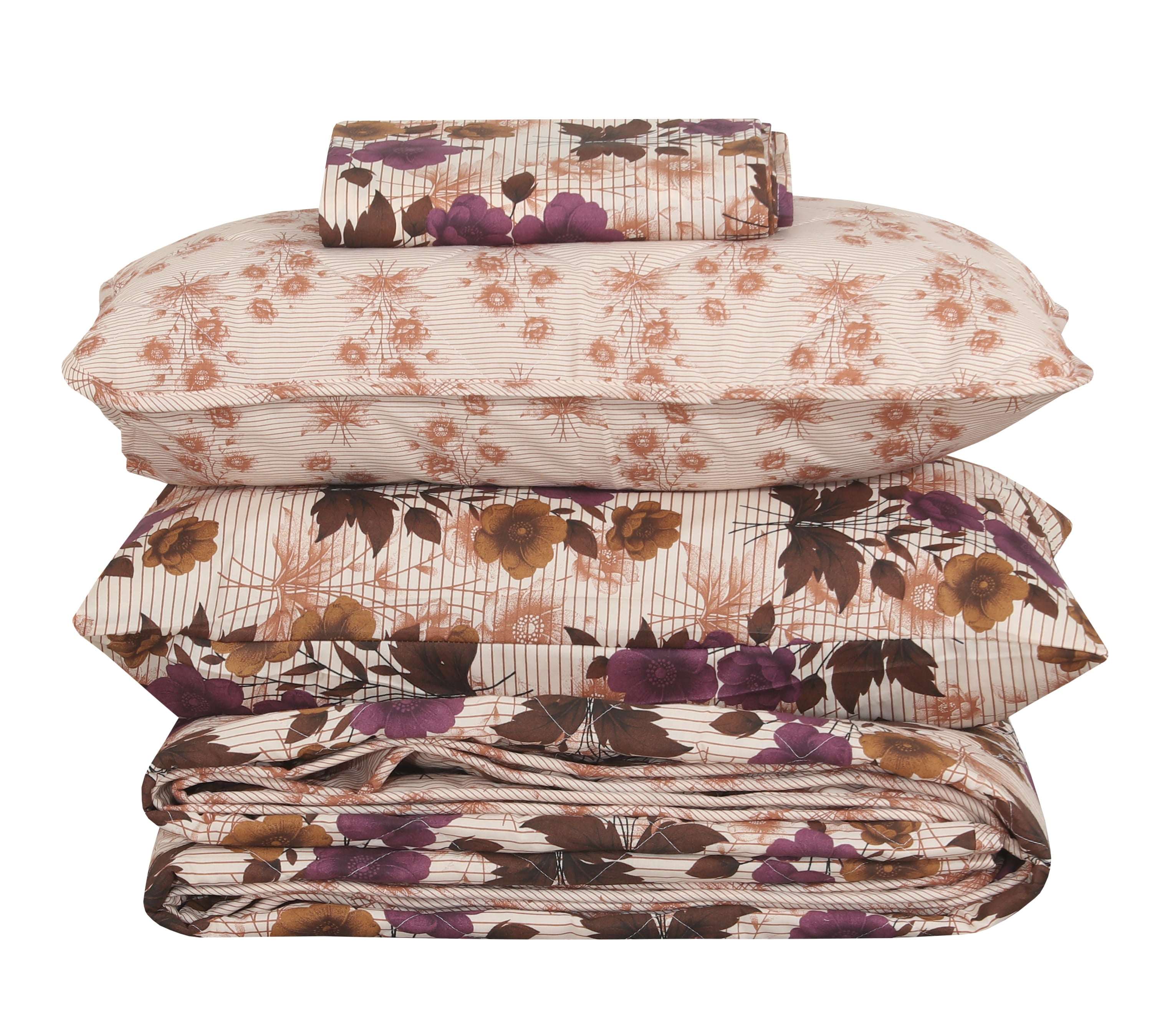 Quilted Comforter Set 6 Pcs Design 1009 - Nishat Creative Store