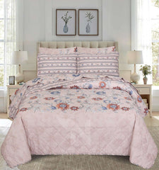 Quilted Comforter Set 6 Pcs Design 1010 - Nishat Creative Store