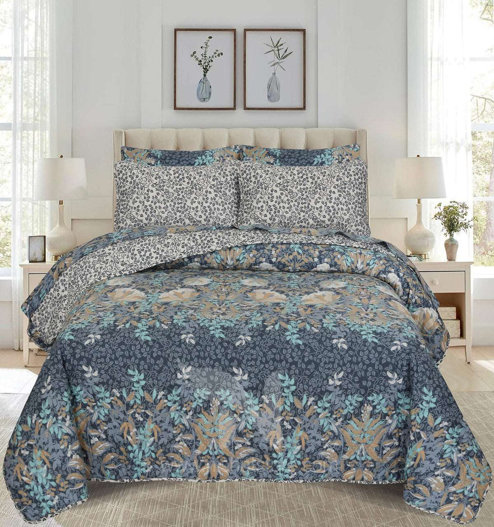 Quilted Comforter Set 6 Pcs Design 1013 - Nishat Creative Store