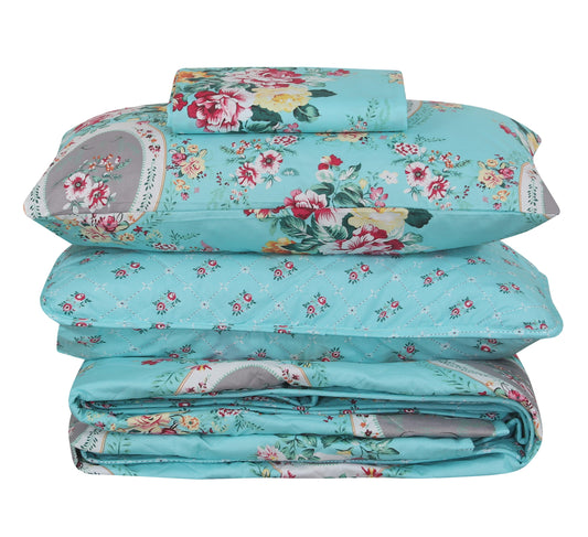 Quilted Comforter Set 6 Pcs Design 1029 - Nishat Creative Store