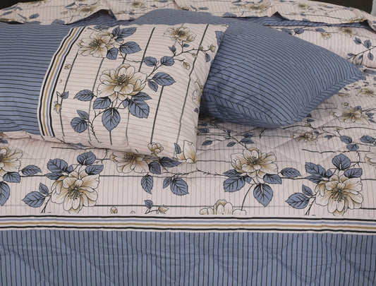 Quilted Comforter Set 6 Pcs Design 1033 - Nishat Creative Store