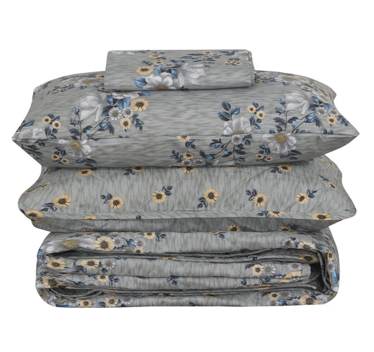 Quilted Comforter Set 6 Pcs Design 1036 - Nishat Creative Store