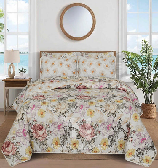 Quilted Comforter Set 6 Pcs Design 1041 - Nishat Creative Store