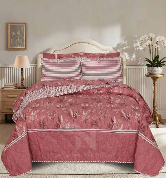 Quilted Comforter Set 6 Pcs Design 1045 - Nishat Creative Store