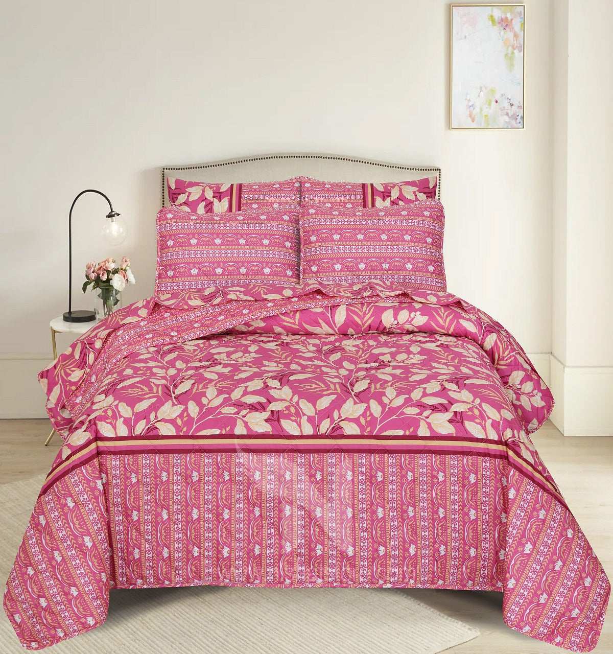 Quilted Comforter Set 6 Pcs Design 965 - Nishat Creative Store