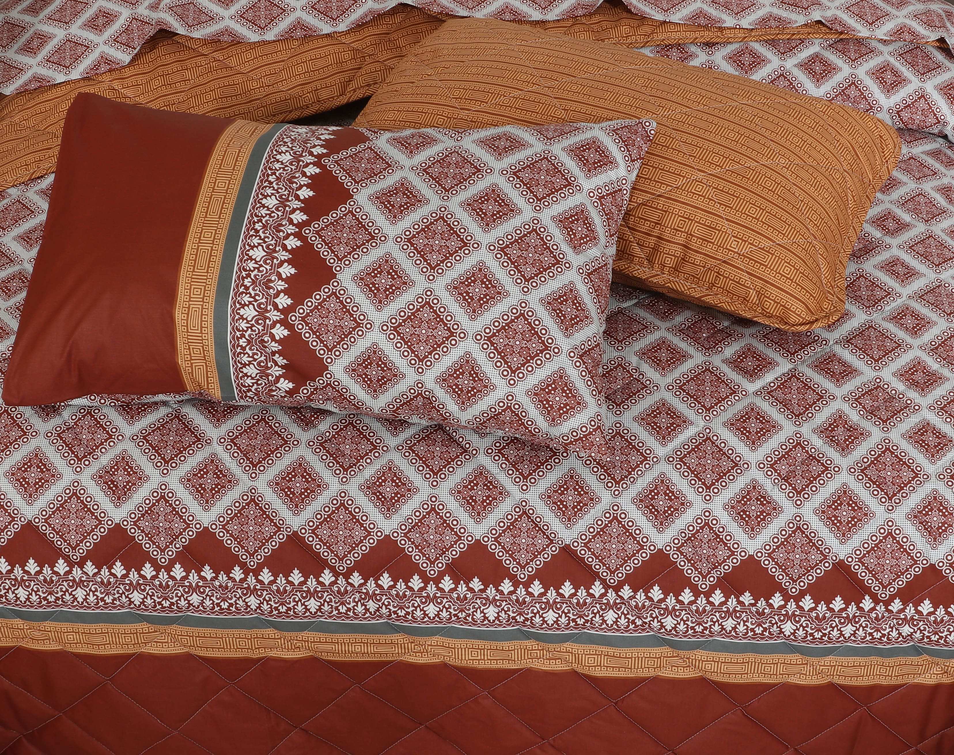 Quilted Comforter Set 6 Pcs Design 968 - Nishat Creative Store