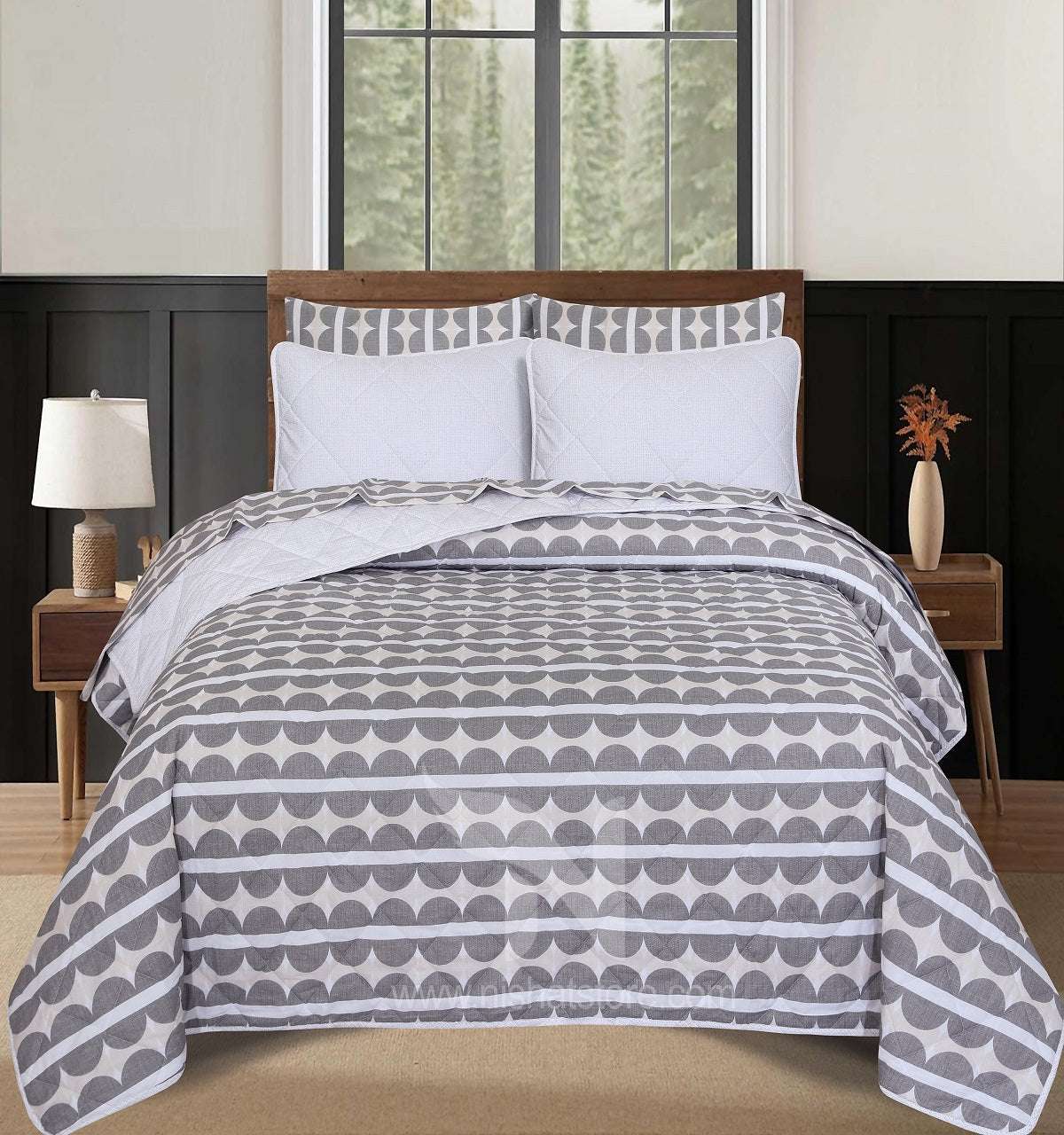 Quilted Comforter Set 6 Pcs Design 969 - Nishat Creative Store