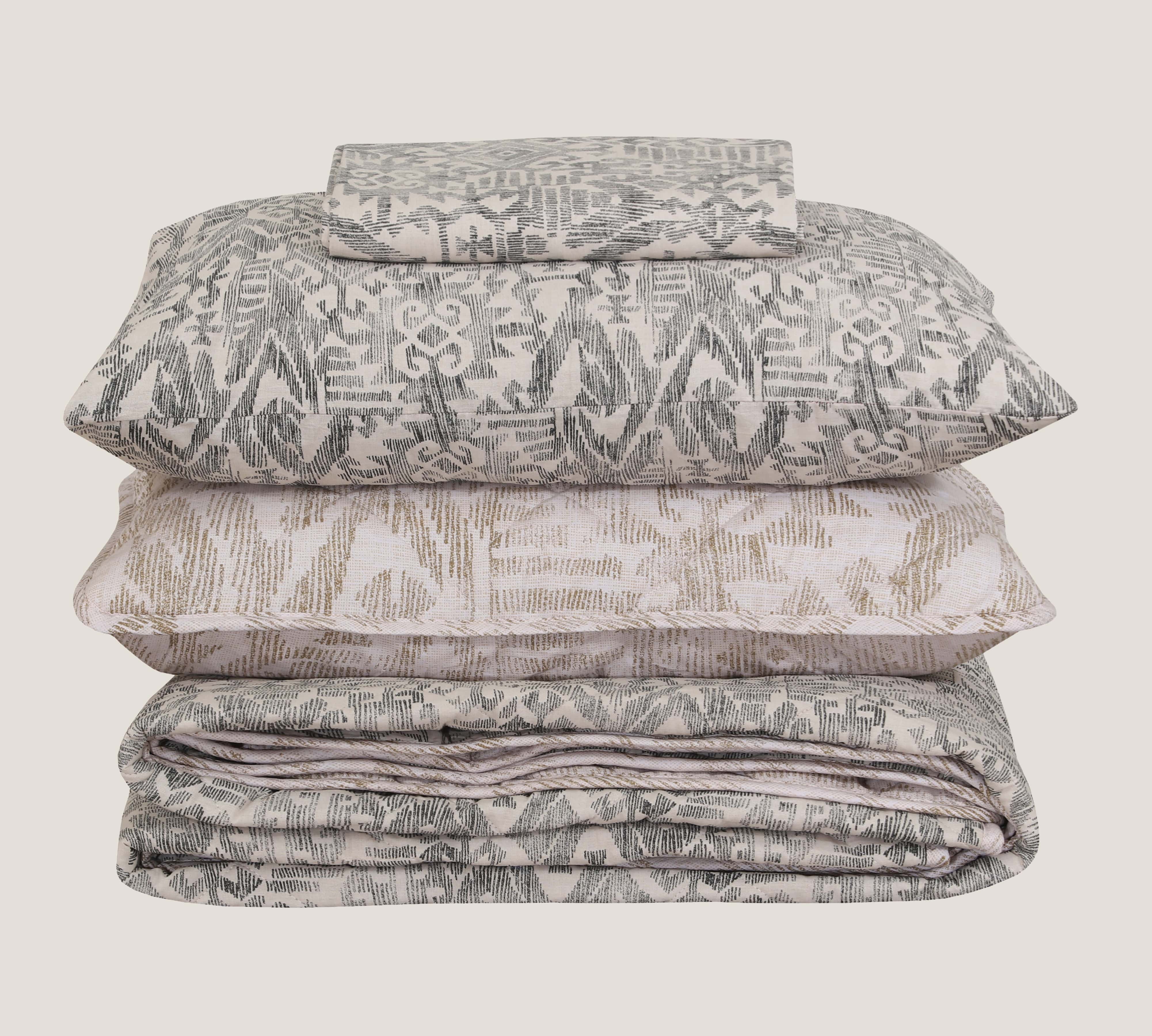 Quilted Comforter Set 6 Pcs Design 970 - Nishat Creative Store