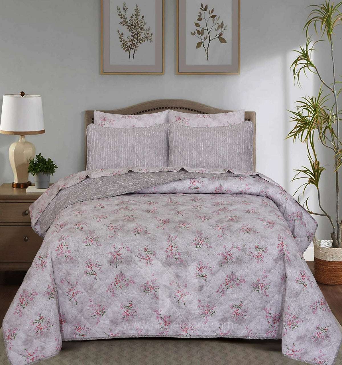 Quilted Comforter Set 6 Pcs Design 973 - Nishat Creative Store
