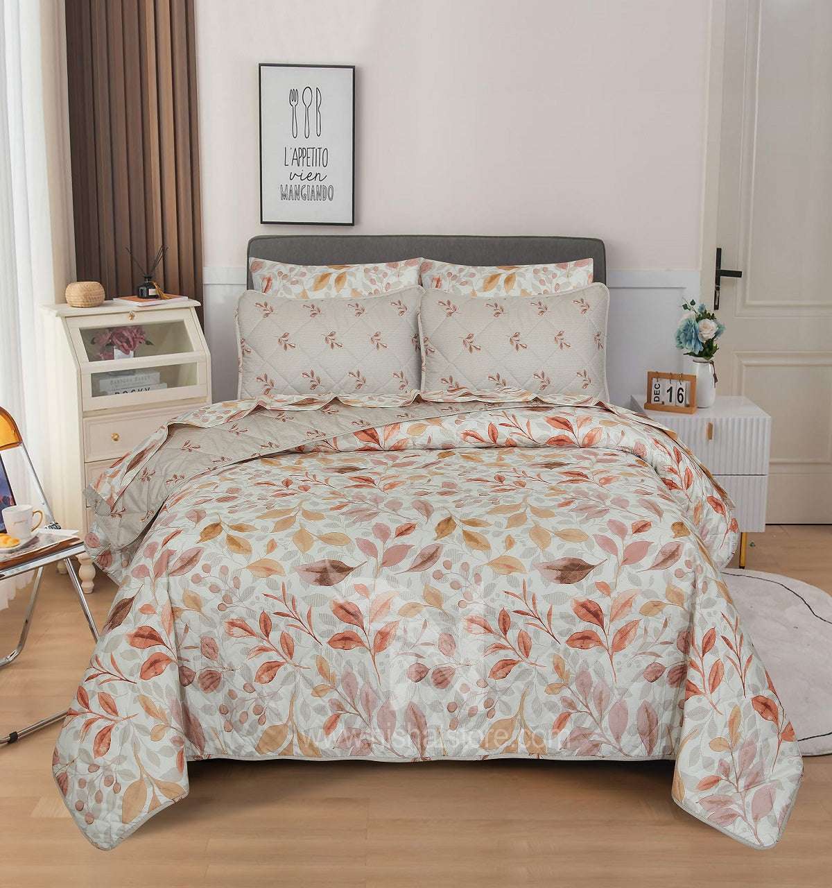 Quilted Comforter Set 6 Pcs Design 978 - Nishat Creative Store