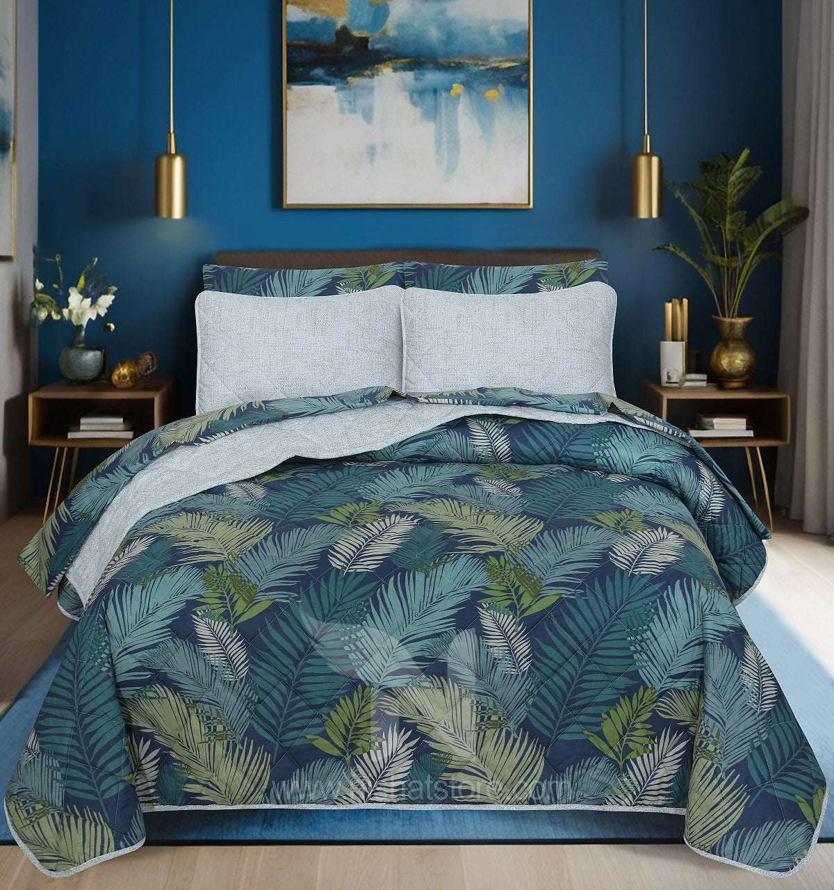 Quilted Comforter Set 6 Pcs Design 979 - Nishat Creative Store