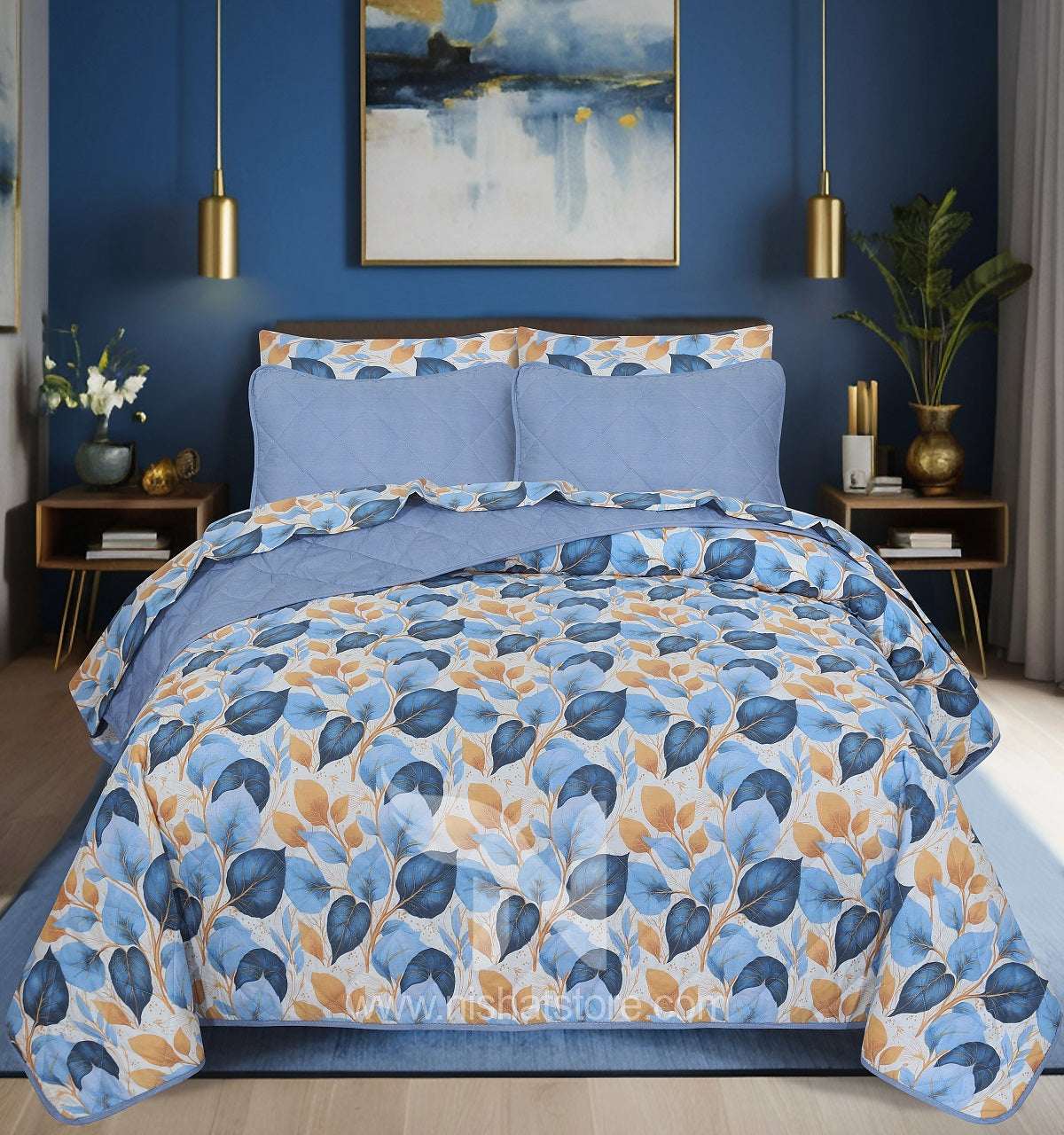 Quilted Comforter Set 6 Pcs Design 980 - Nishat Creative Store
