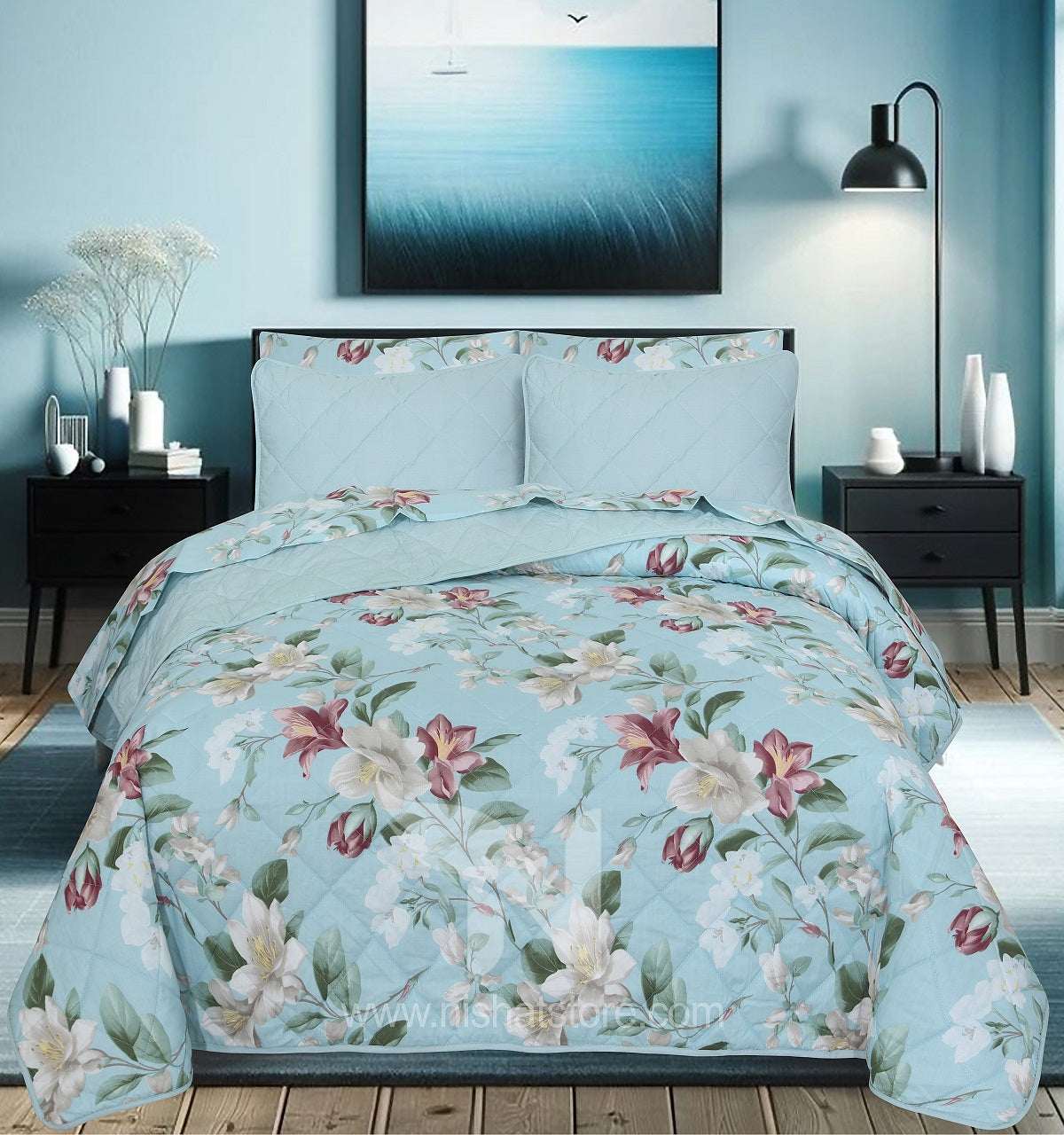 Quilted Comforter Set 6 Pcs Design 984 - Nishat Creative Store