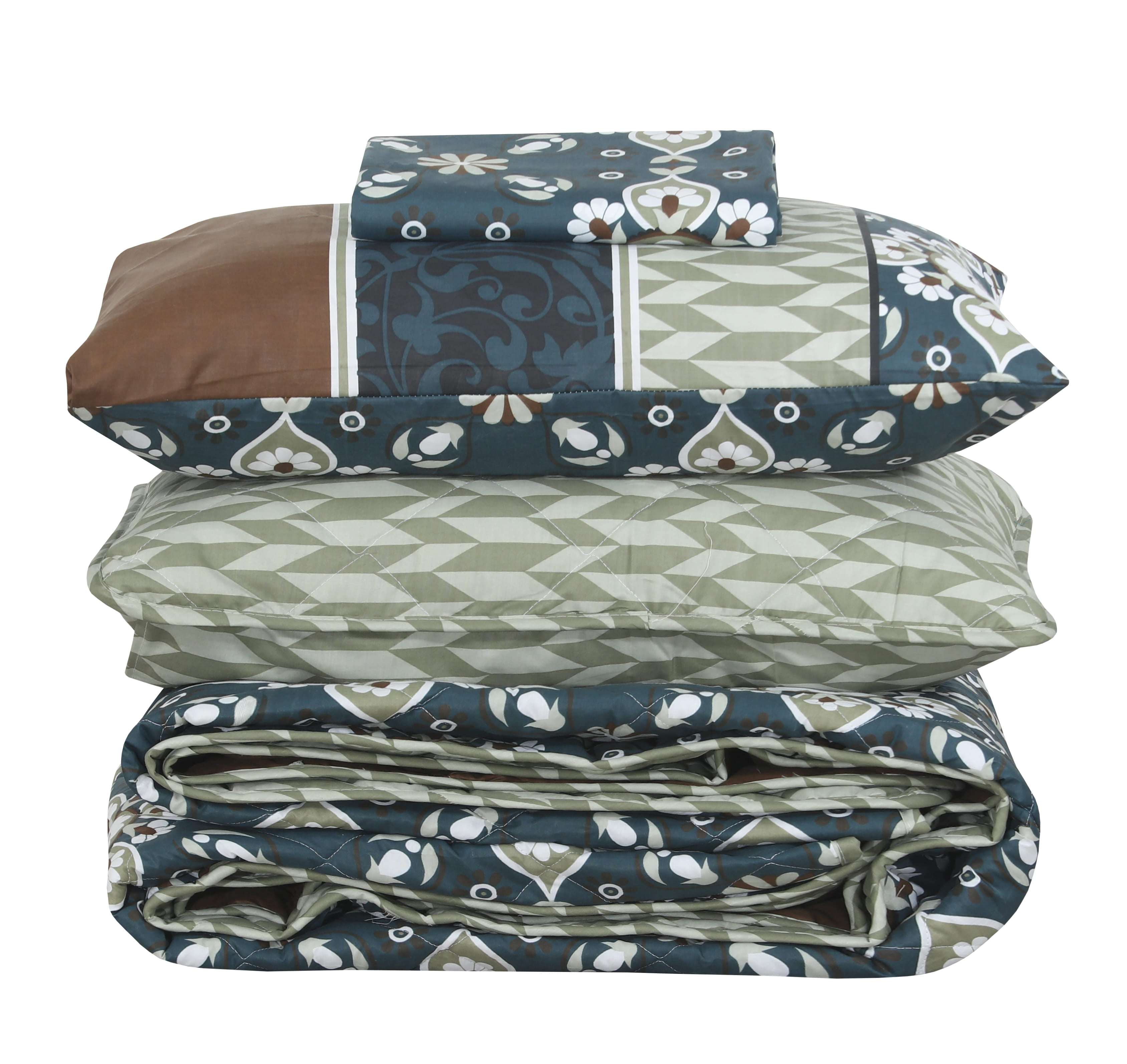 Quilted Comforter Set 6 Pcs Design 986 - Nishat Creative Store