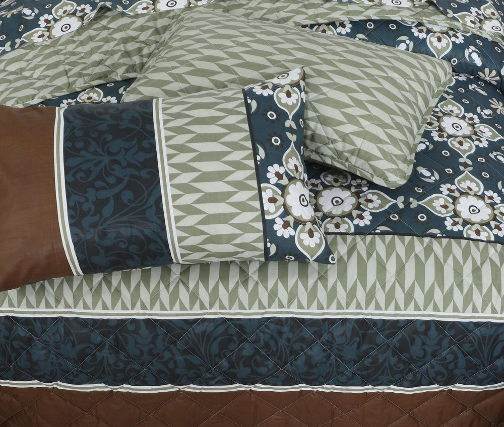 Quilted Comforter Set 6 Pcs Design 986 - Nishat Creative Store