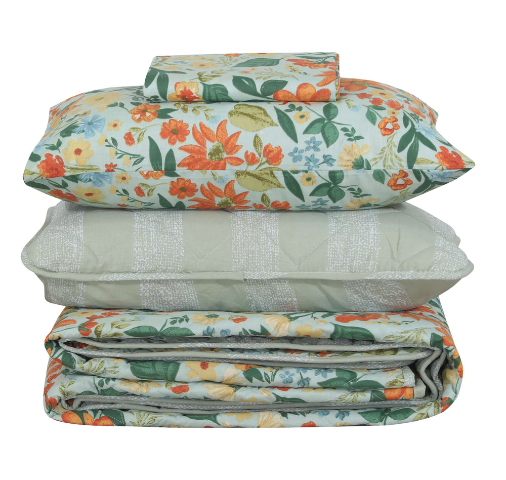 Quilted Comforter Set 6 Pcs Design 987 - Nishat Creative Store