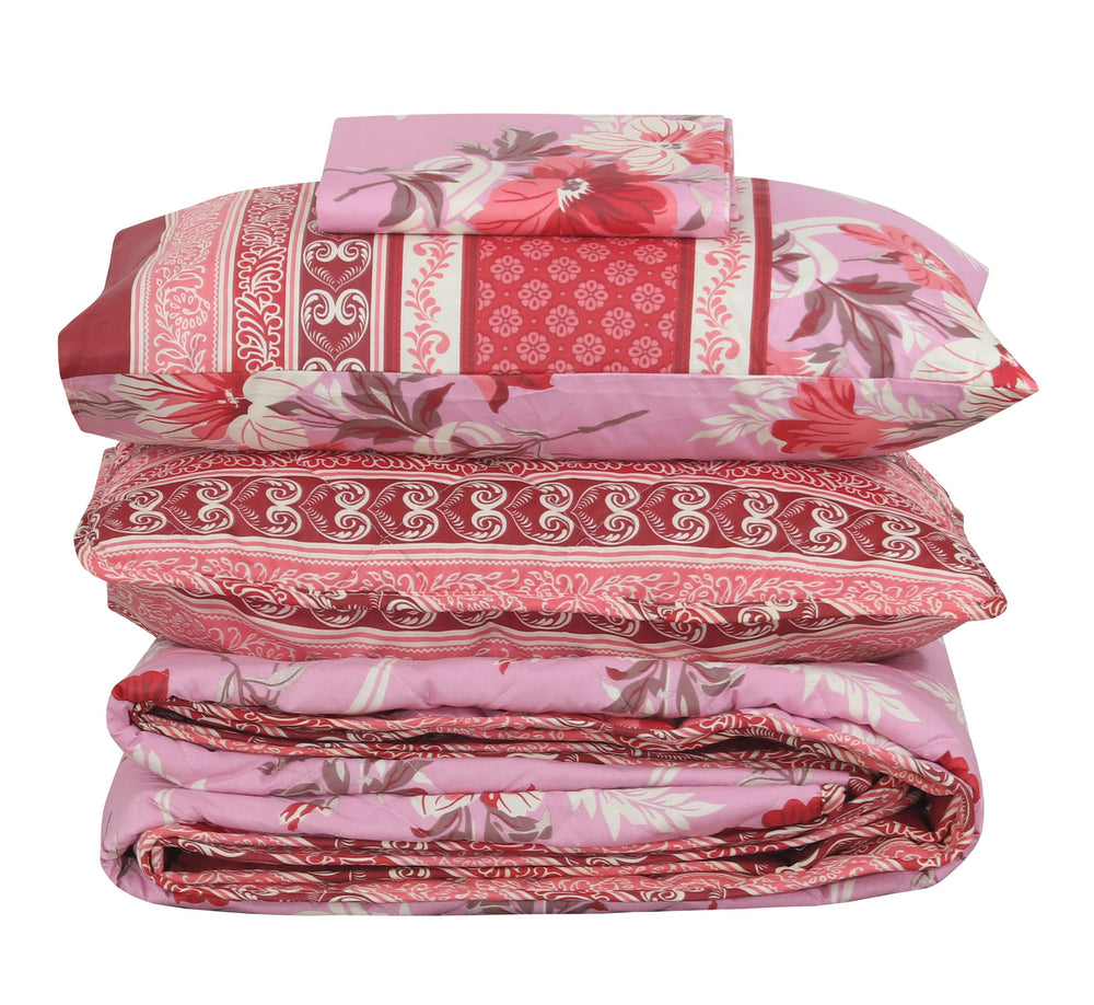 Quilted Comforter Set 6 Pcs Design 988 - Nishat Creative Store