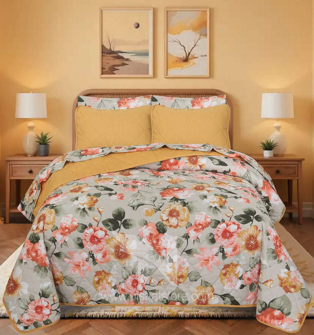 Quilted Comforter Set 6 Pcs Design 989 - Nishat Creative Store