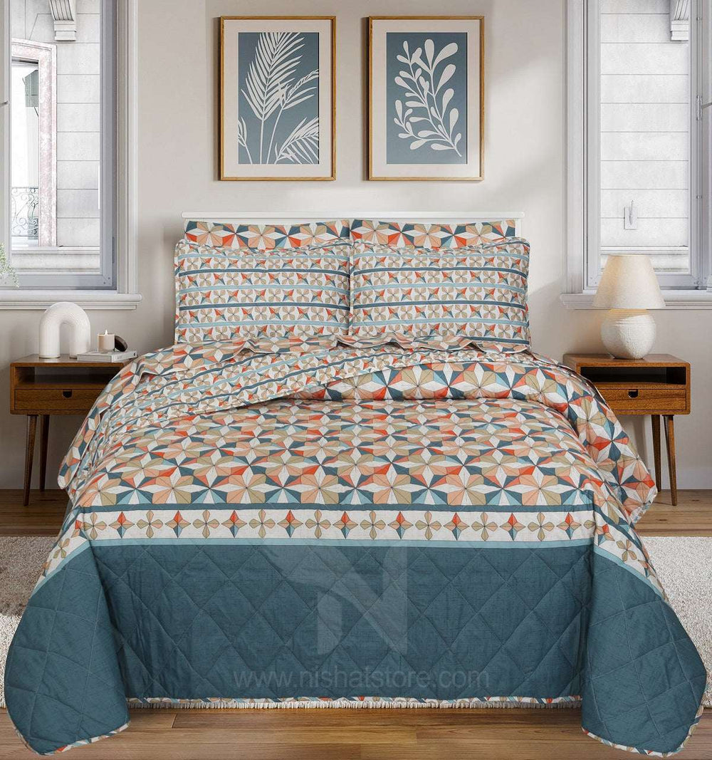 Quilted Comforter Set 6 Pcs Design 991 - Nishat Creative Store