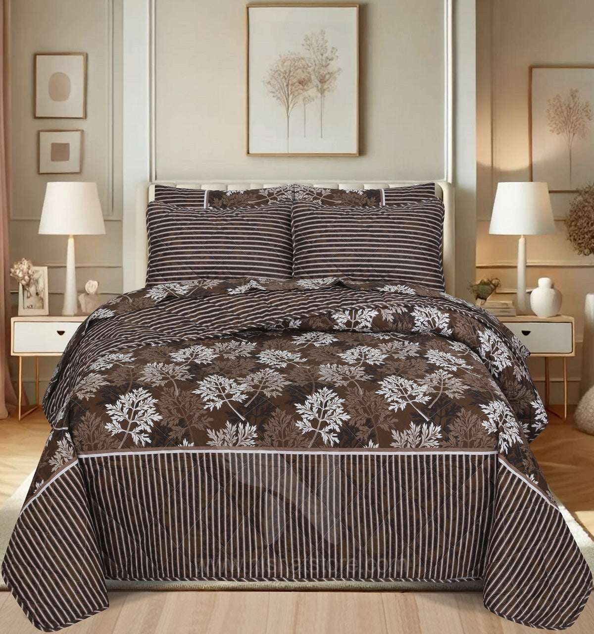 Quilted Comforter Set 6 Pcs Design 994 - Nishat Creative Store
