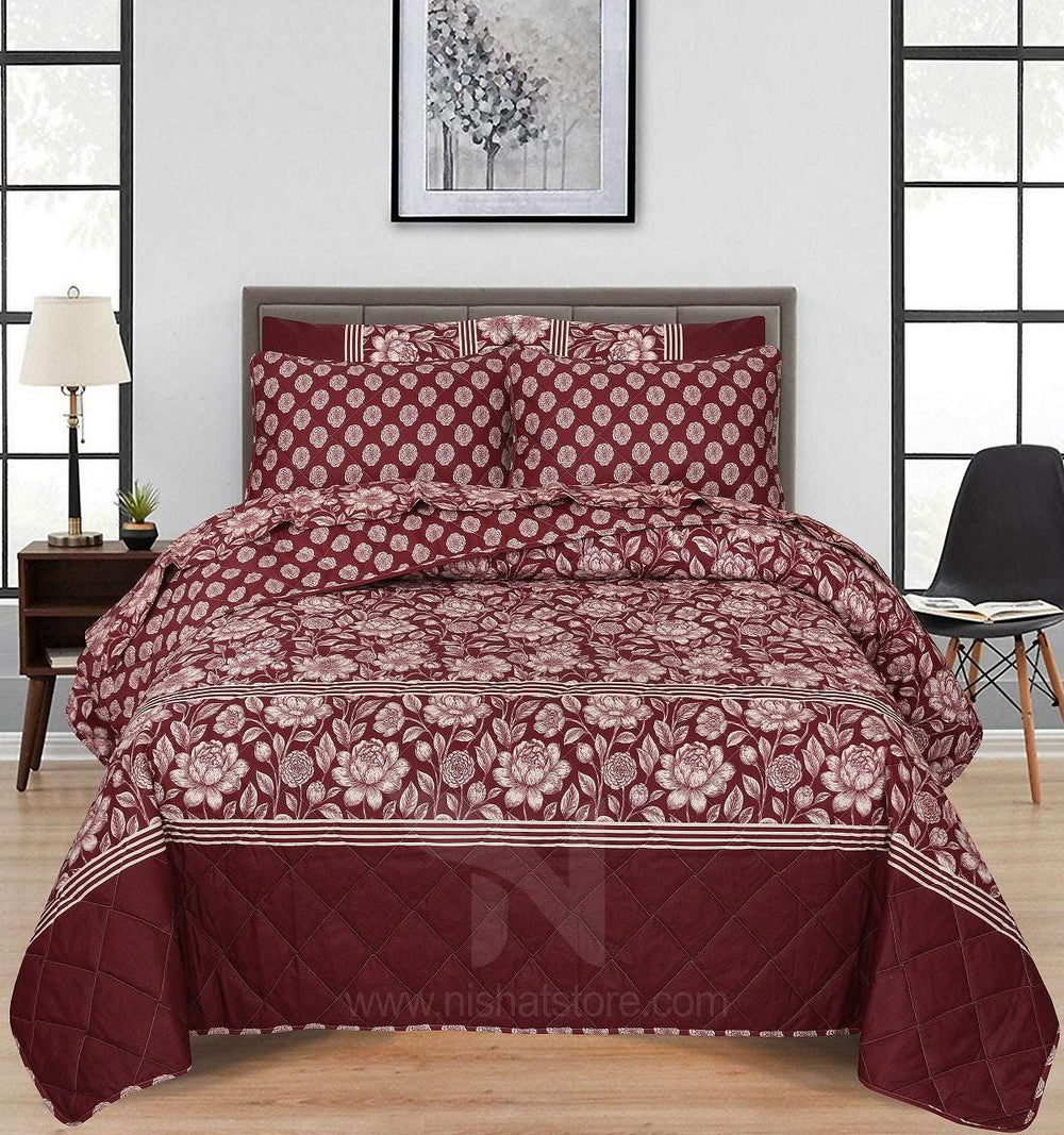 Quilted Comforter Set 6 Pcs Design 997 - Nishat Creative Store