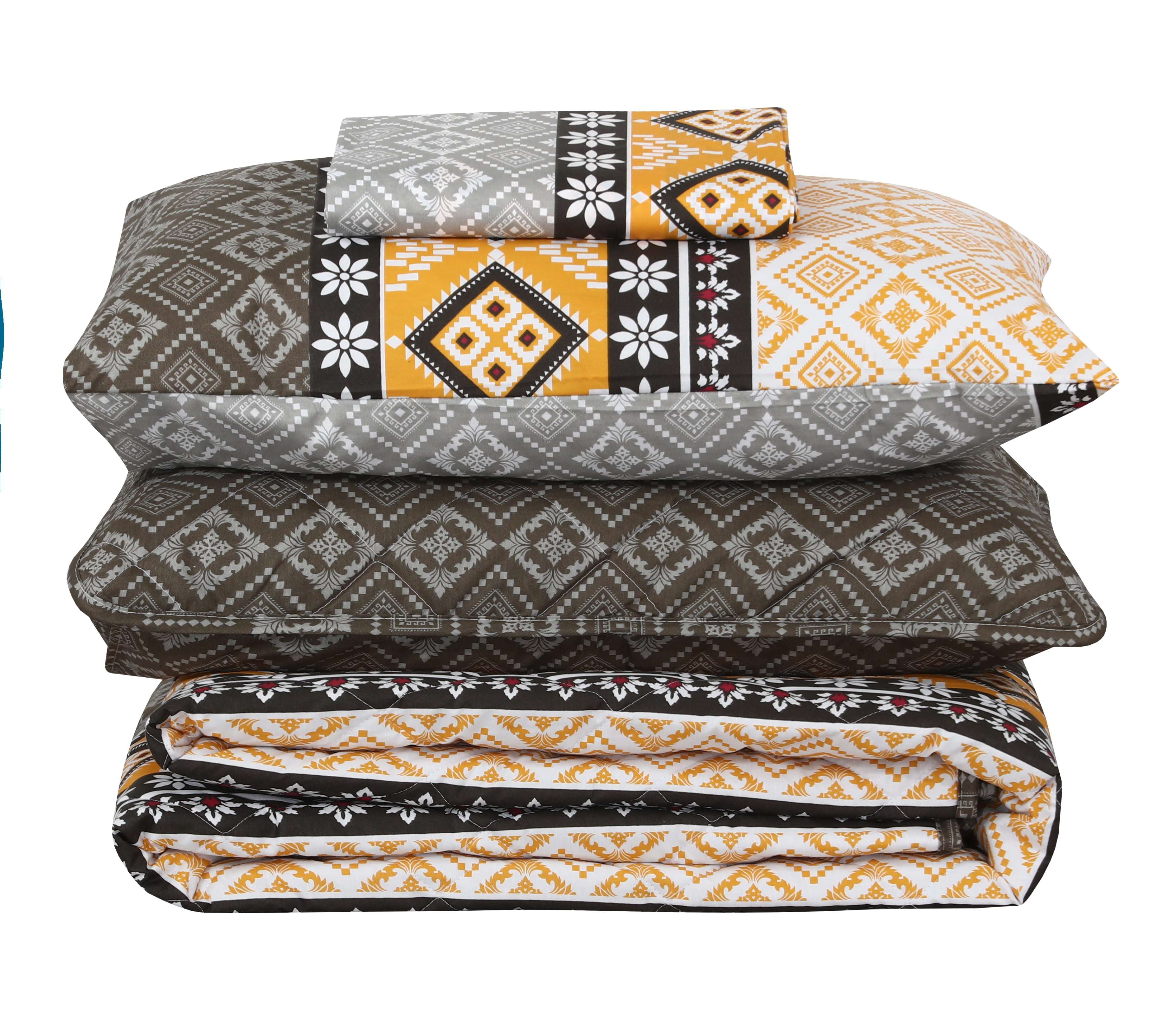 Quilted Comforter Set 6 Pcs Design 999 - Nishat Creative Store