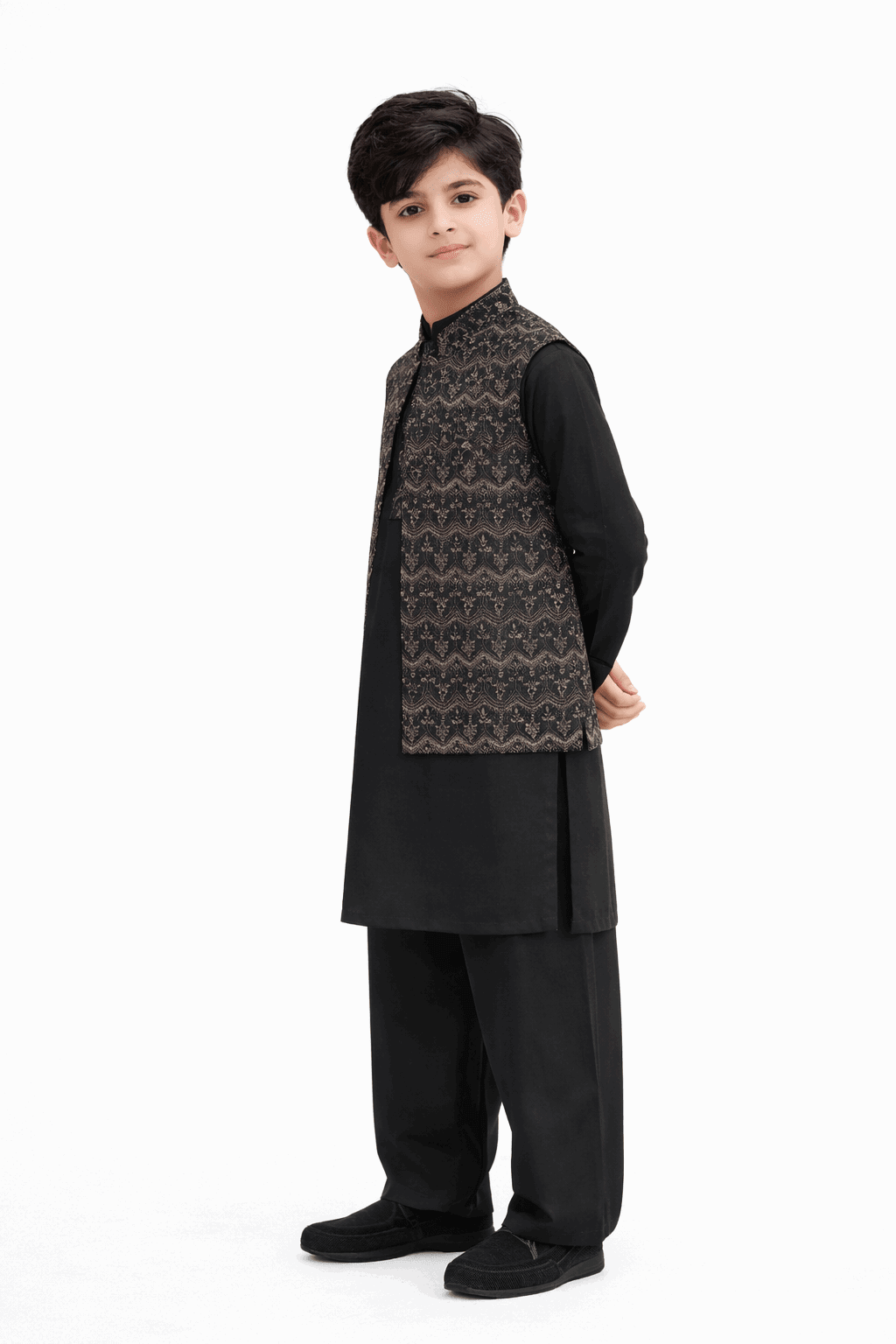 Royal Embroidered Waistcoat Suit Set KDC 029 - Nishat Creative Store