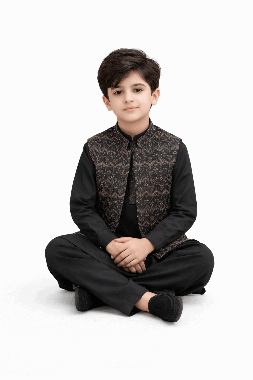 Royal Embroidered Waistcoat Suit Set KDC 029 - Nishat Creative Store