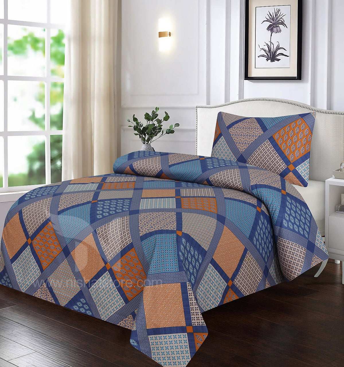 Single Bed Sheet Design 641 - Nishat Creative Store