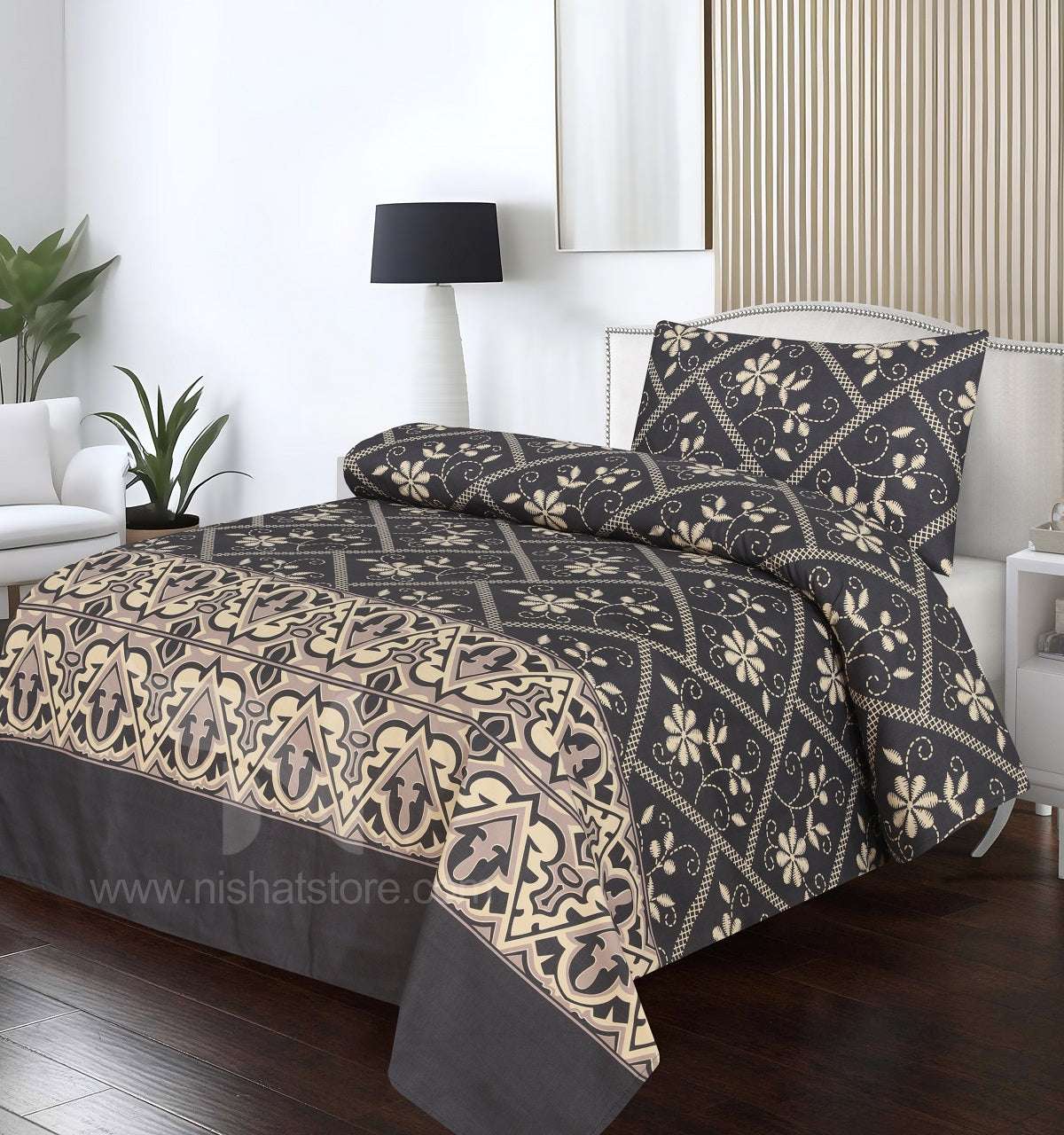 Single Bed Sheet Design 706 - Nishat Creative Store