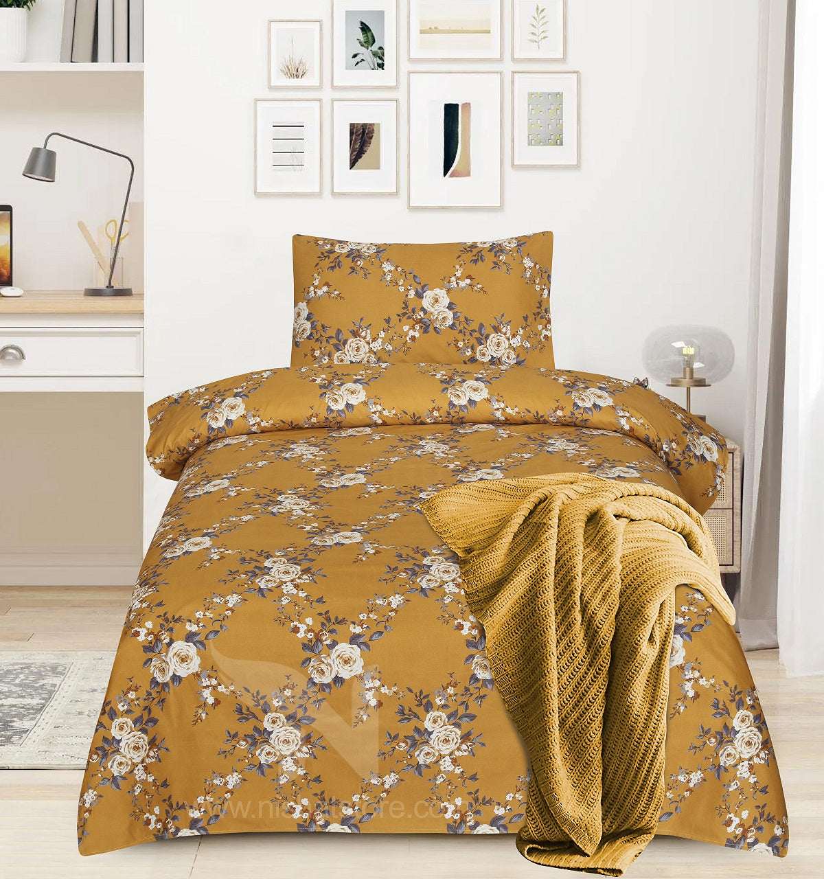 Single Bed Sheet Design 757 - Nishat Creative Store