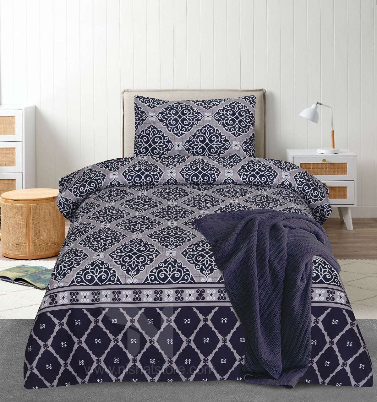 Single Bed Sheet Design 762 - Nishat Creative Store