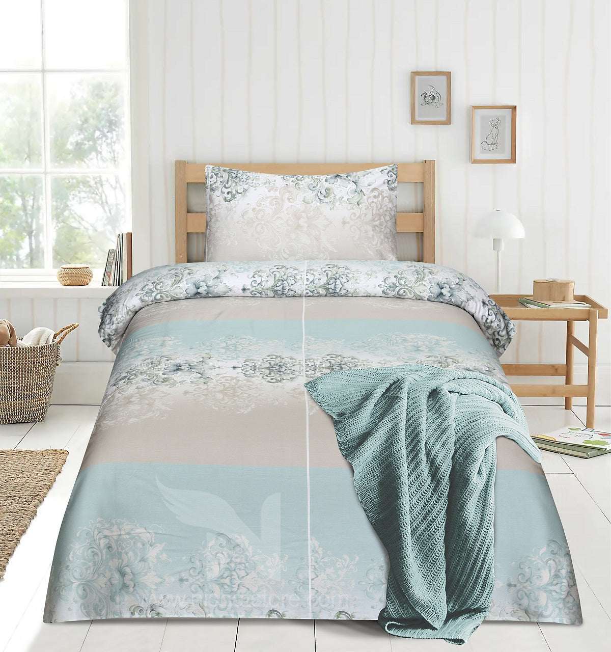 Single Bed Sheet Design 775 - Nishat Creative Store