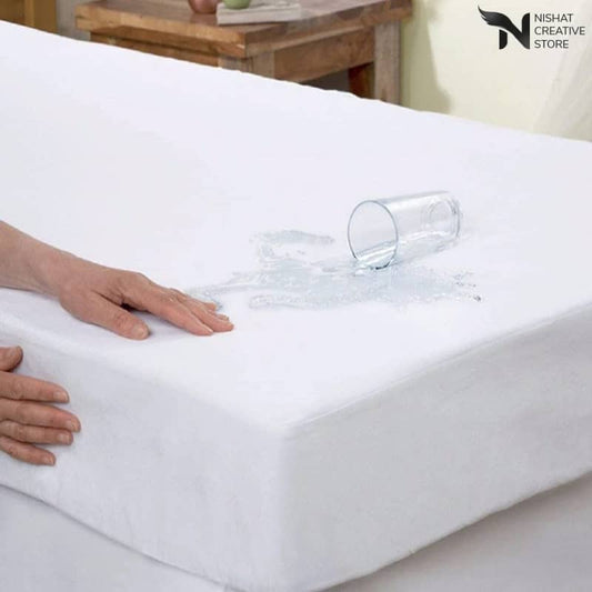 Single Waterproof Fitted Bed Sheet - Nishat Creative Store