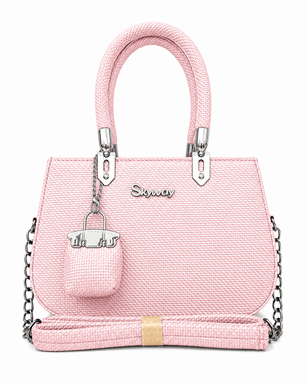 Skyway Woven Texture Top Handle Satchel Bag - Nishat Creative Store