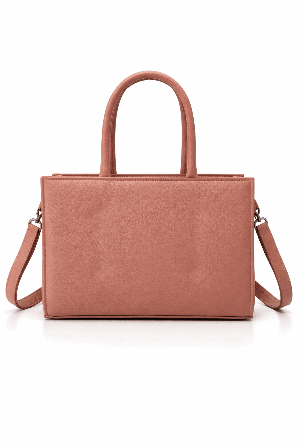 Soft Pink Vegan Leather Satchel - Nishat Creative Store