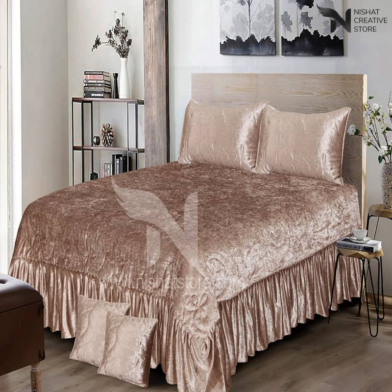 Texture Quilted Bridal Set 5 Pcs Hand Made Design Code 118 Bridal Sets