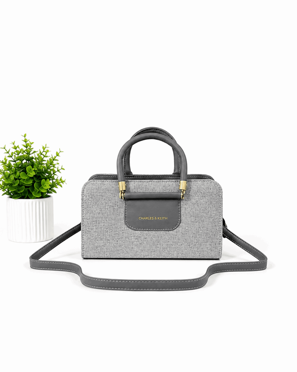 Textured Top Handle Handbag - Nishat Creative Store